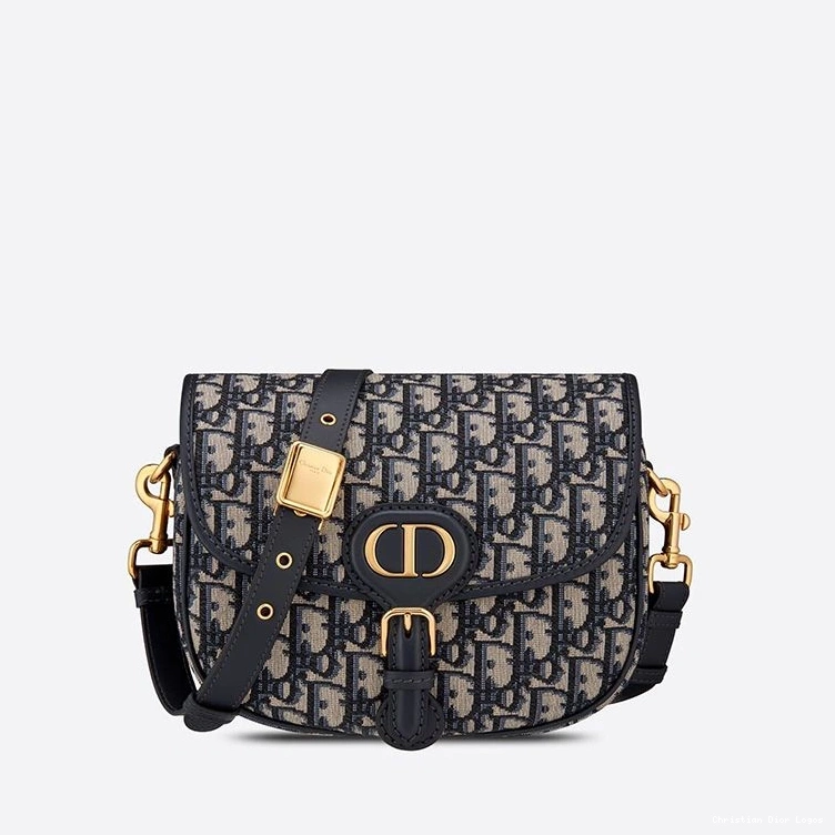 Cheap Blue Bobby Oblique Motif Bag Medium Canvas Dior 0724 Luxury